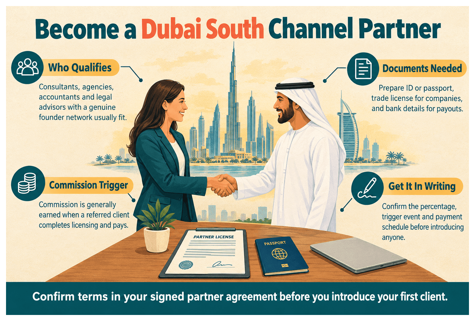 Infographic: How to Become a Channel Partner at Dubai South Business Hub