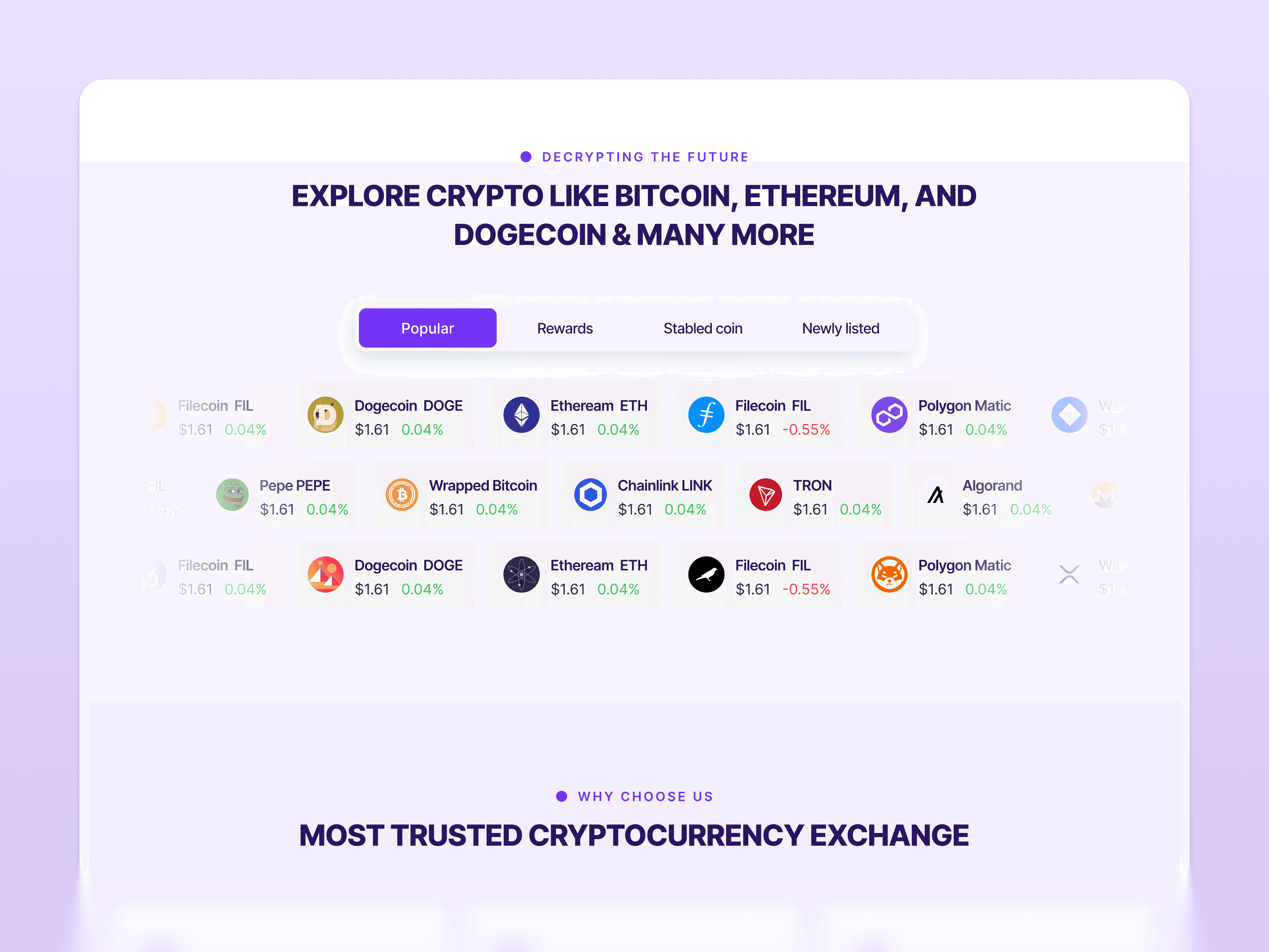 framer crypto template