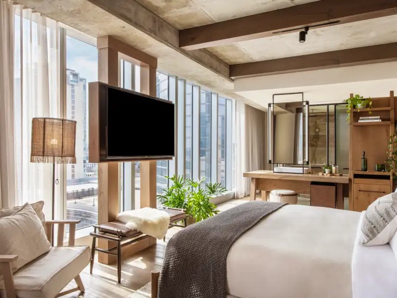 City Studio Suite — Most Popular · King - Biophilic Design - Organic Cotton - Reclaimed Wood - Nashville Skyline