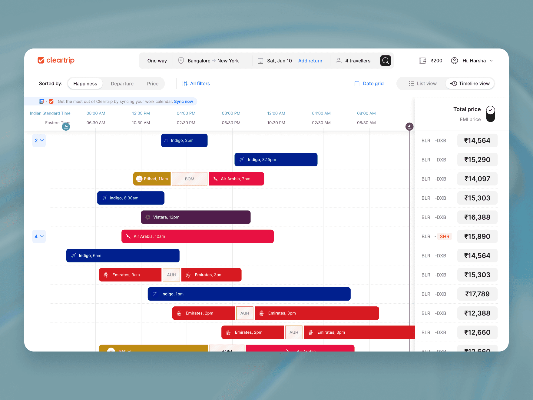 Flight Listing Page Exploration for Cleartrip