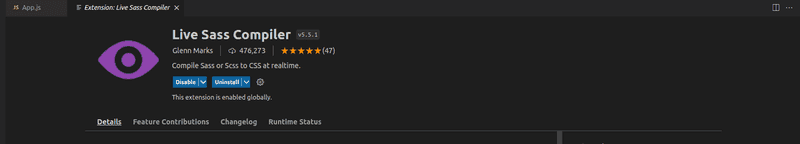 Live Sass compiler in the VS Code marketplace
