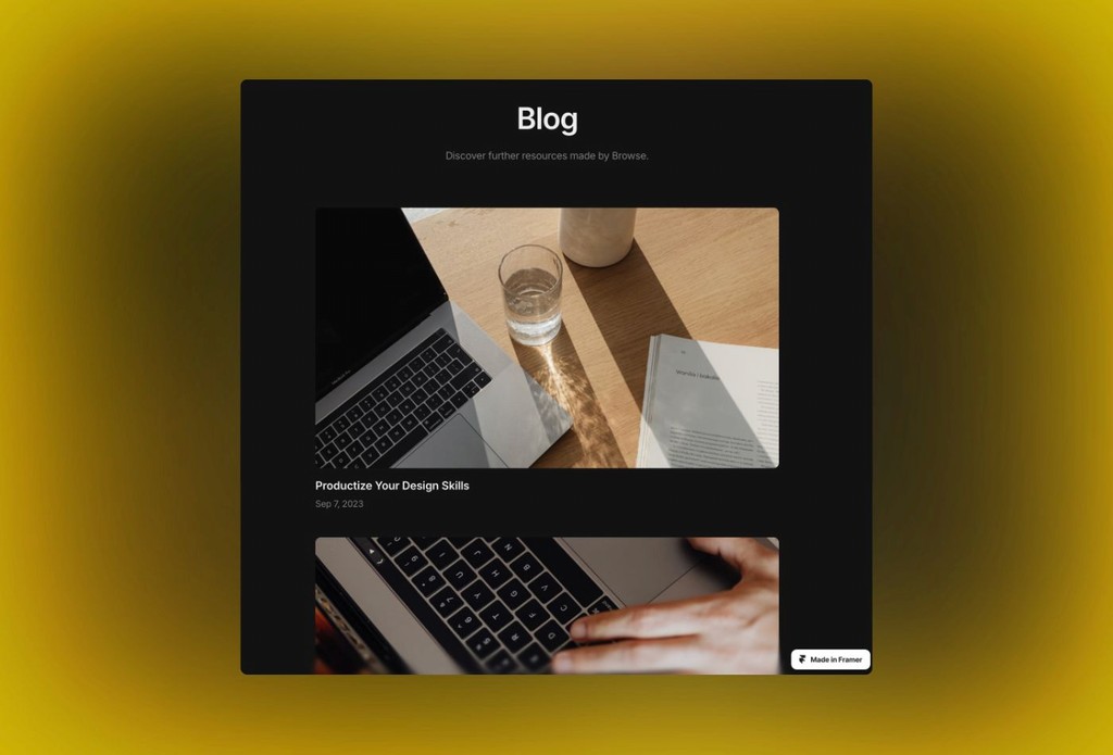 browse template blog