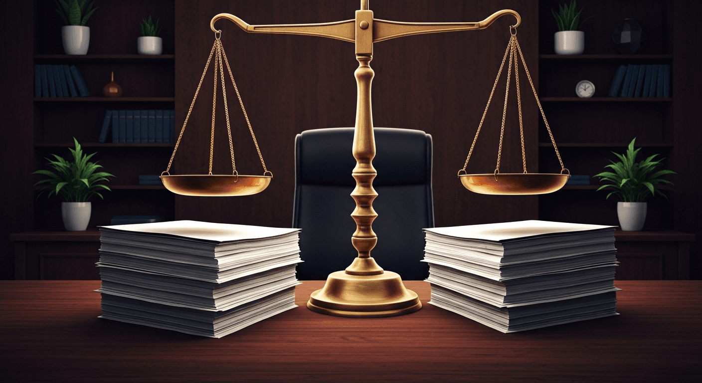 Scales balance contract stacks