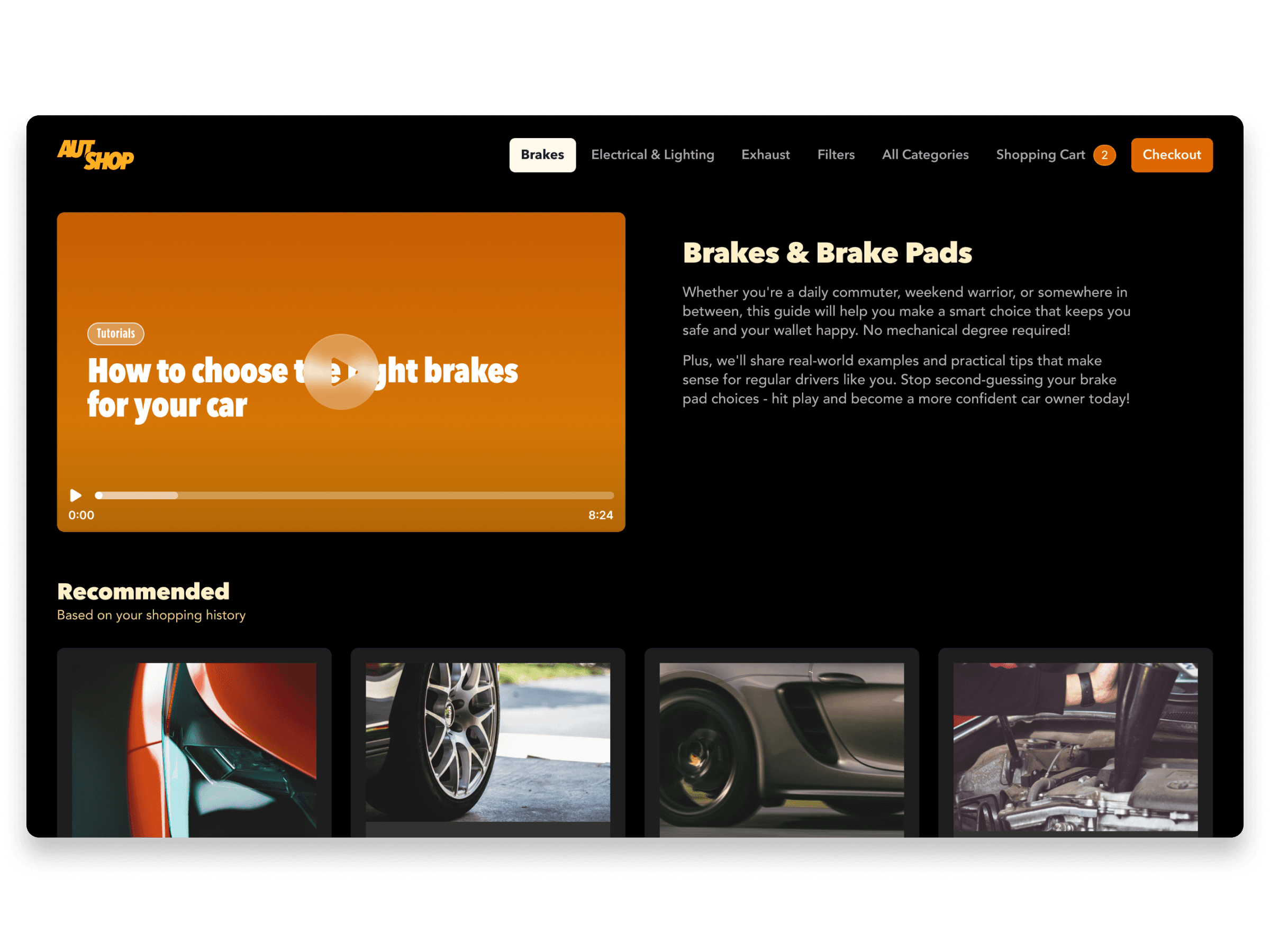 automotive ecommerce web app