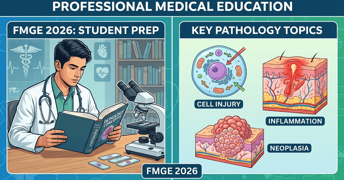 Cover: FMGE Pathology High-Yield Topics 2026: Complete Guide for Foreign Medical Graduates
