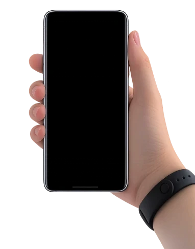 Hand holding phone
