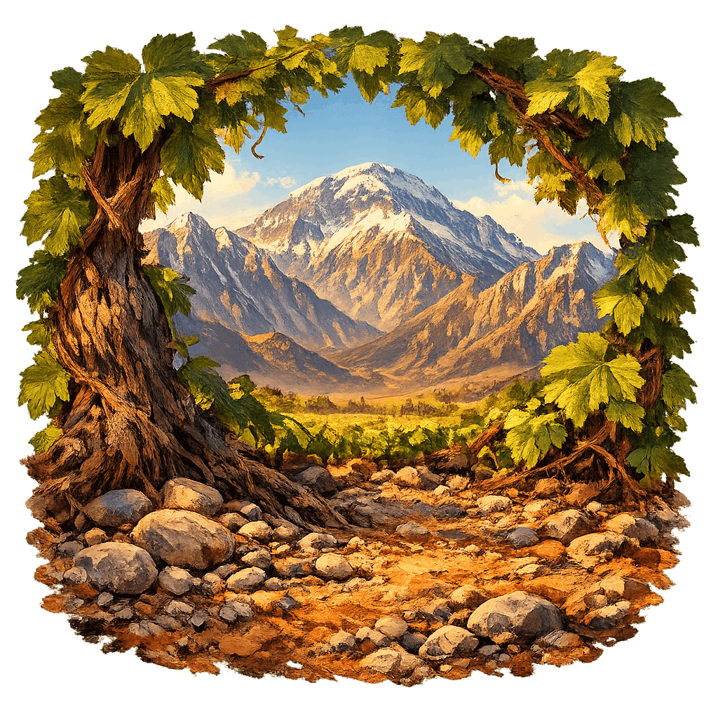 Detailed graphic of the Panquehue wine region.