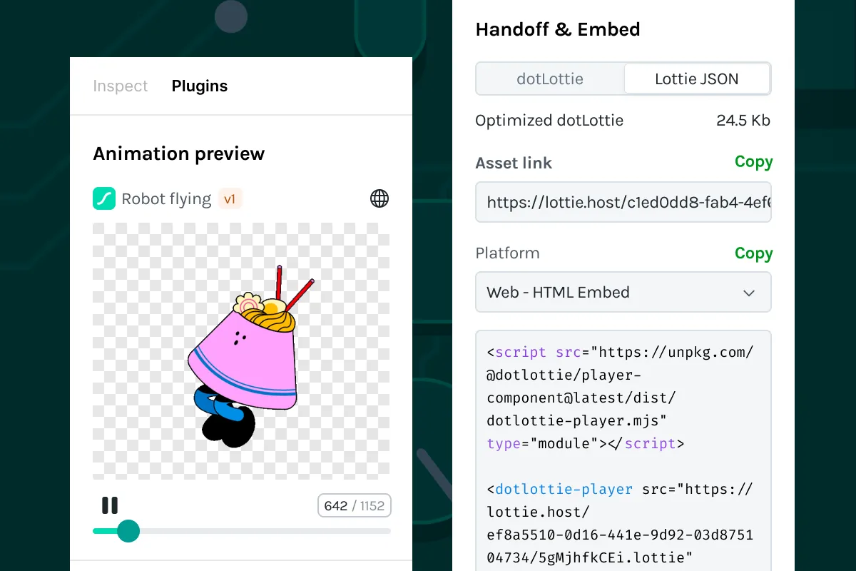 Ship animations quickly and conveniently