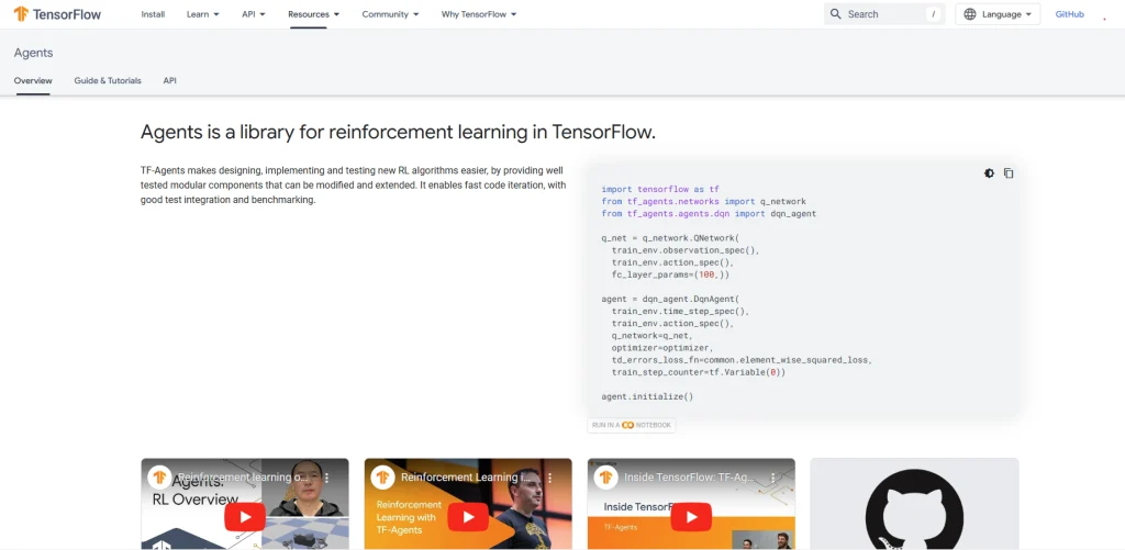 TensorFlow Agents