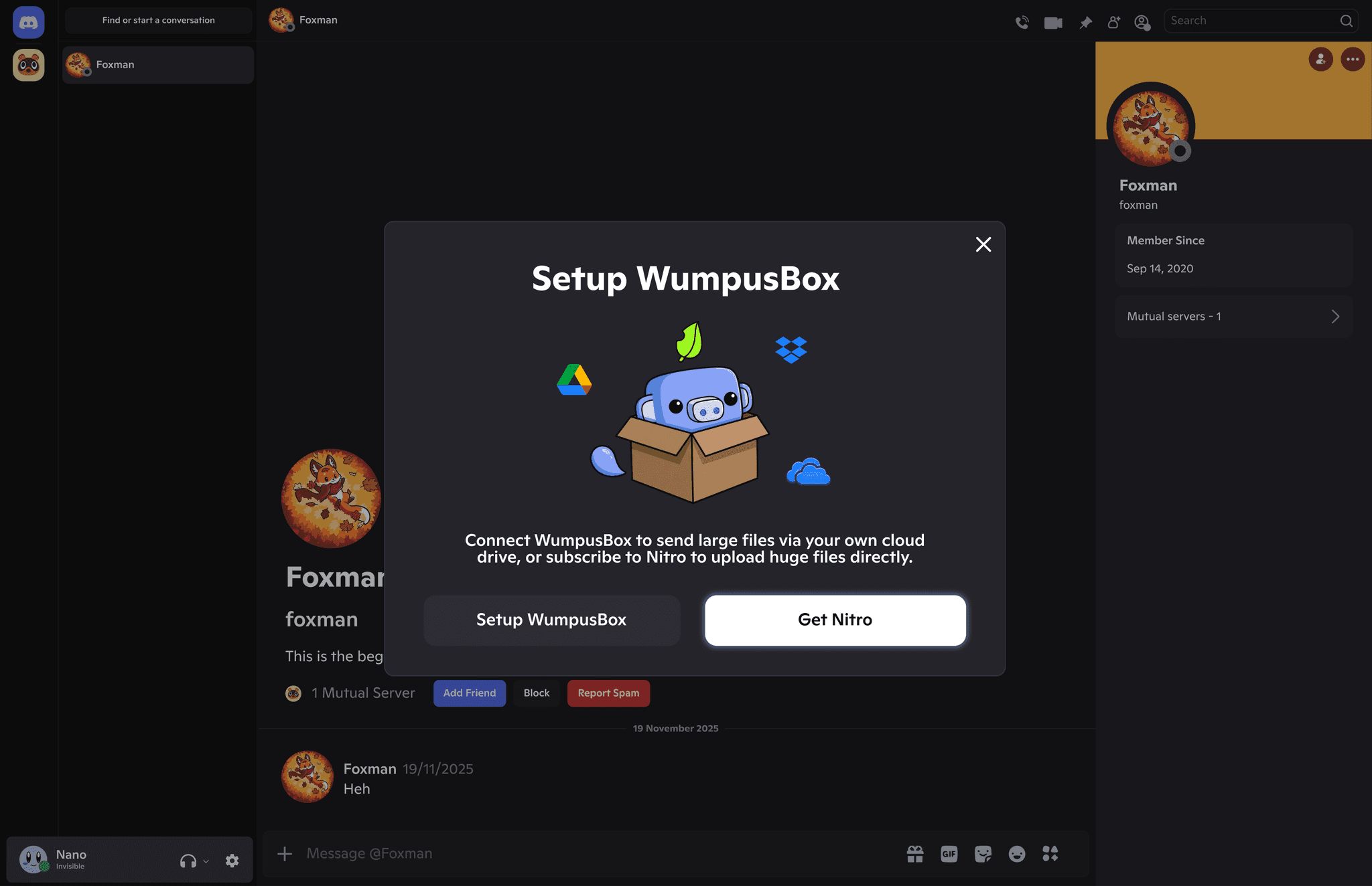 Choice screen