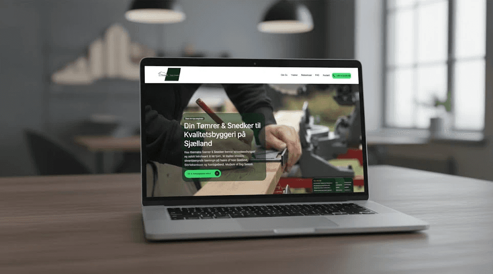Se vores seneste projekter, herunder Benjamin Wennekes nye tømrerside. Bliv inspireret af hvordan vi hjælper lokale virksomheder med at dominere deres marked.