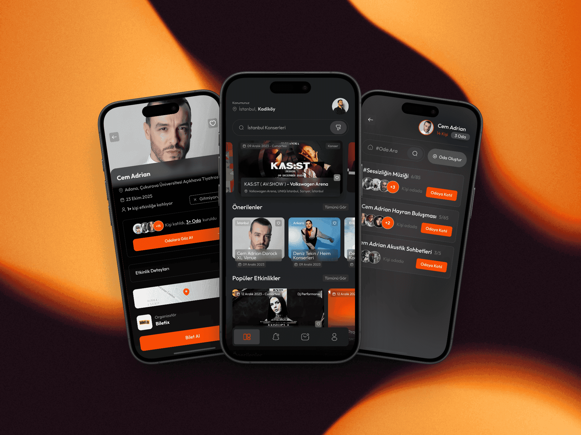 EventGo uygulaması hero görseli — etkinlik keşfi ve sosyalleşme odaklı mobil arayüz.