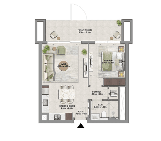 1 Bedroom Apartment
