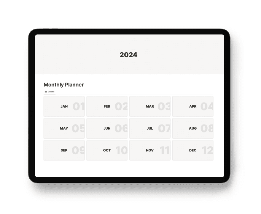 Notion Monthly Planner for Free