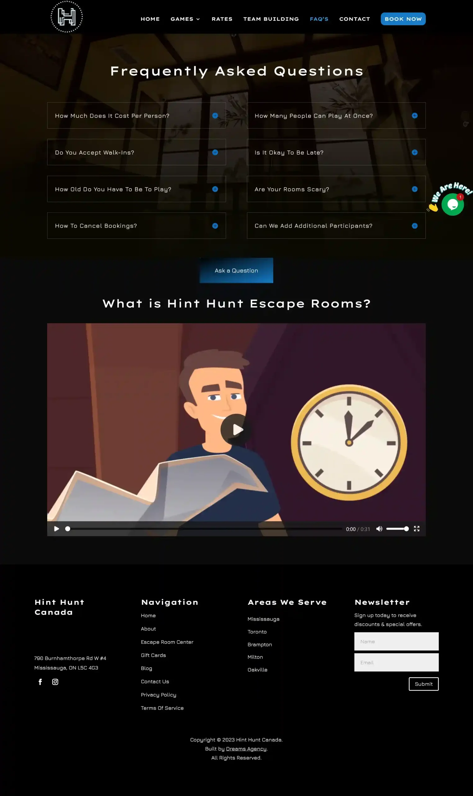 Faqs for hinthuntcanada website developed & designed by Dreams Agency Mississauga, Ontario