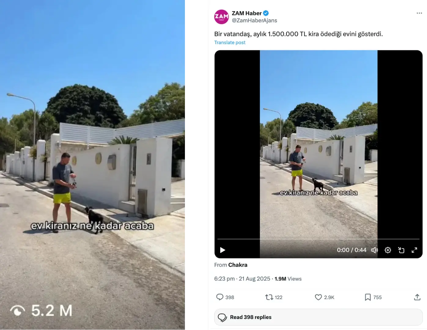 Instagram vs news outlet on X comparison