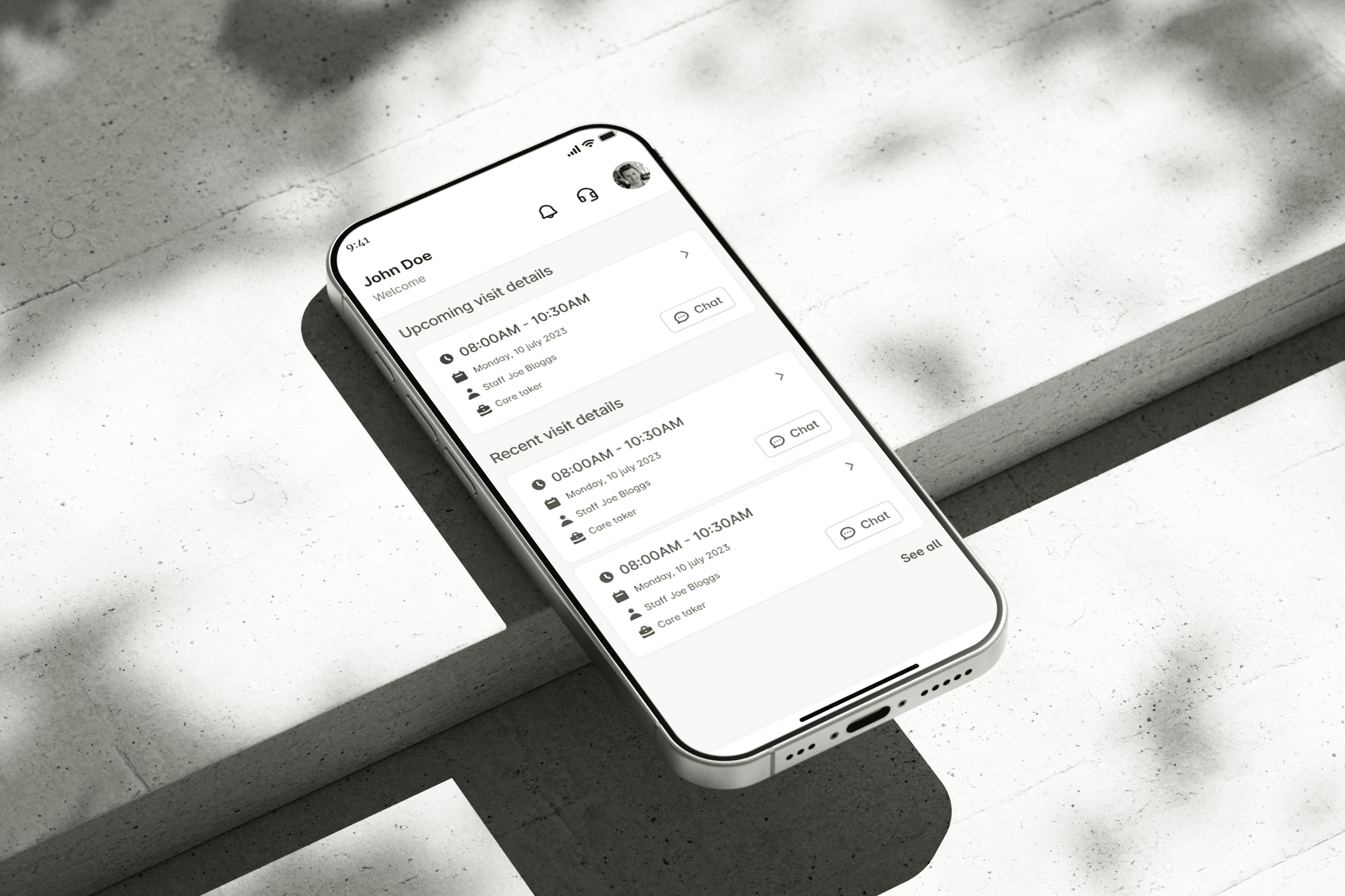 a cell phone leaning on a ledge