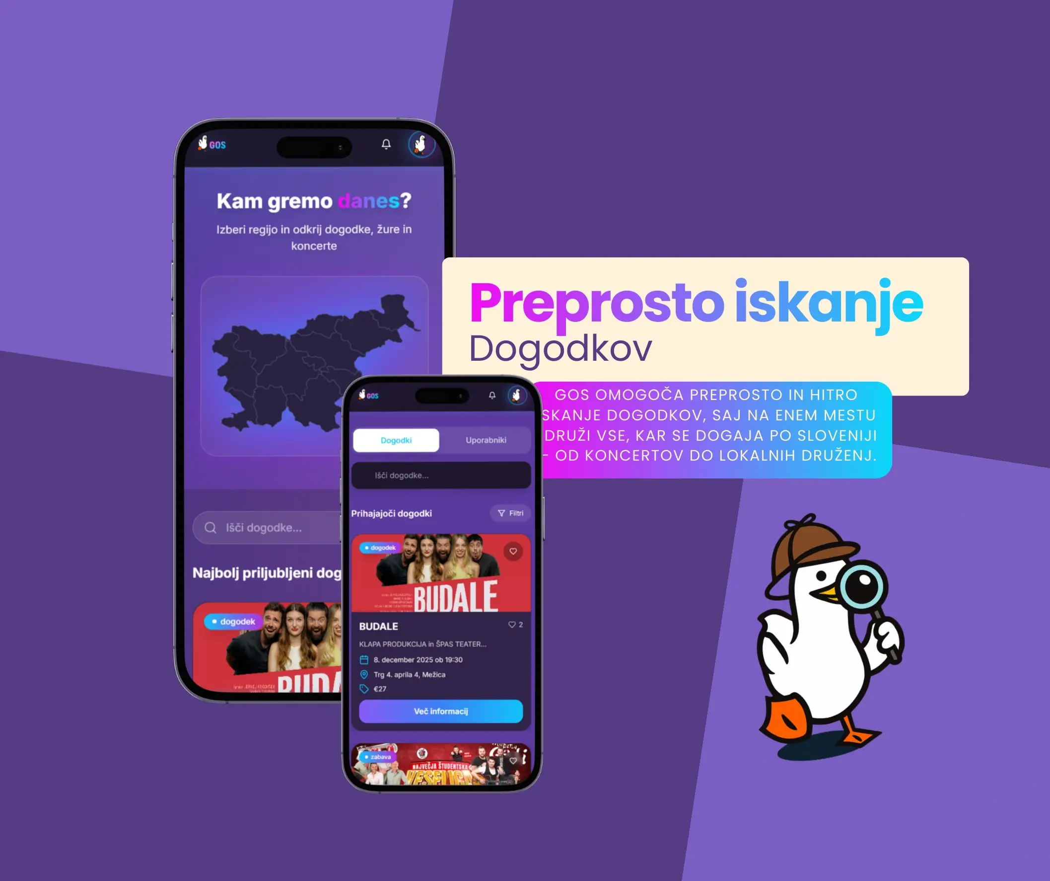 Obrazložitev preprostega iskanja na aplikaciji gos