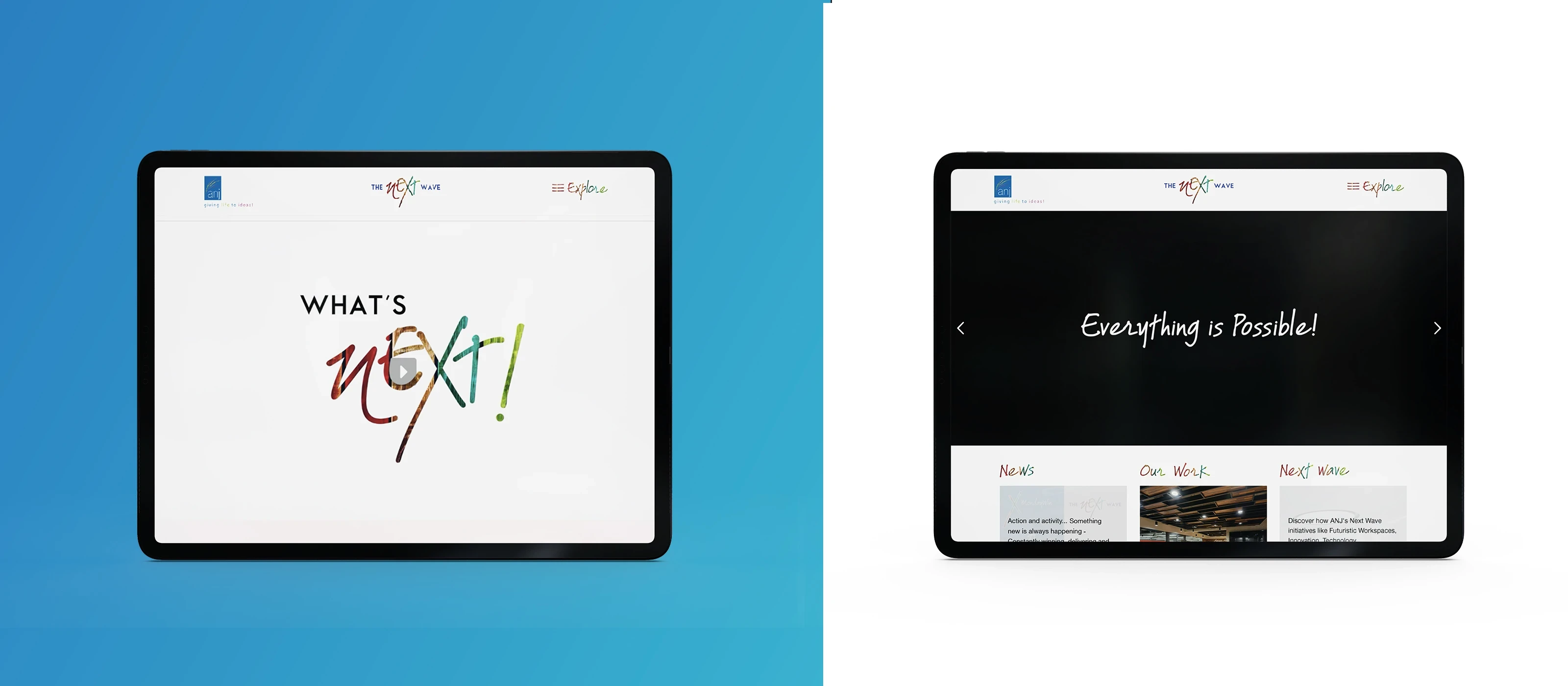ANJ redesign screens
