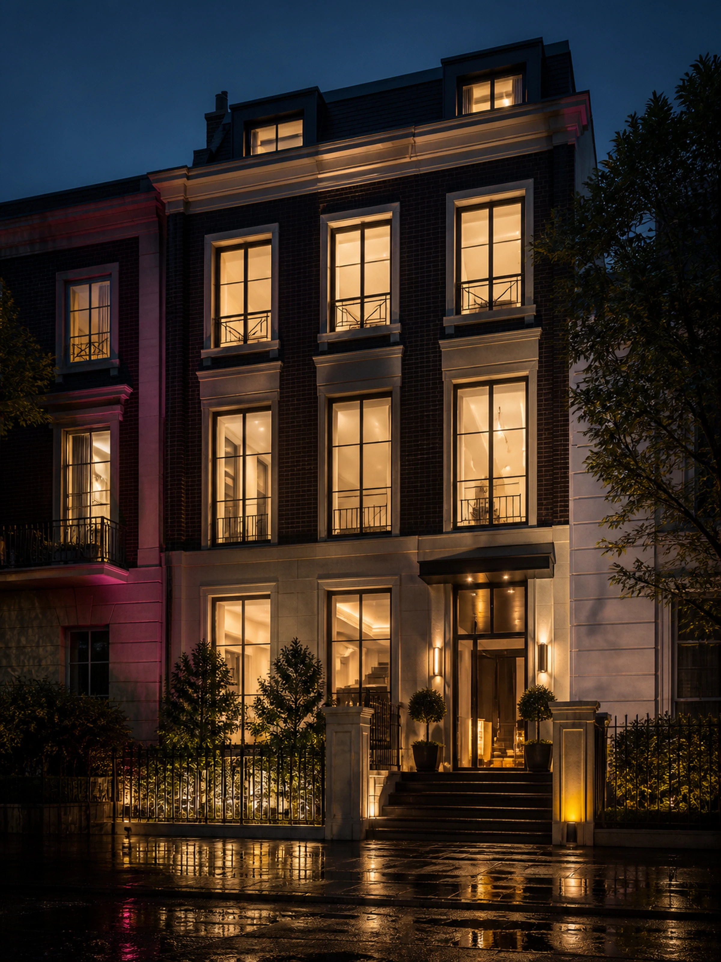 Credible UK detached property at dusk