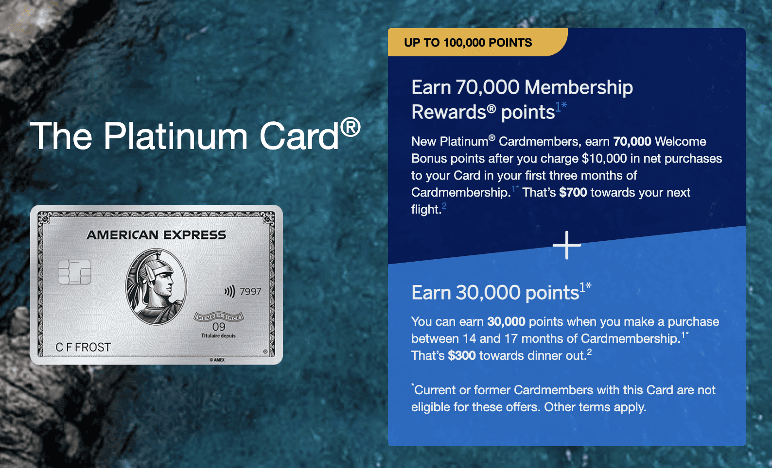 The Amex Platinum Card welcome bonus 