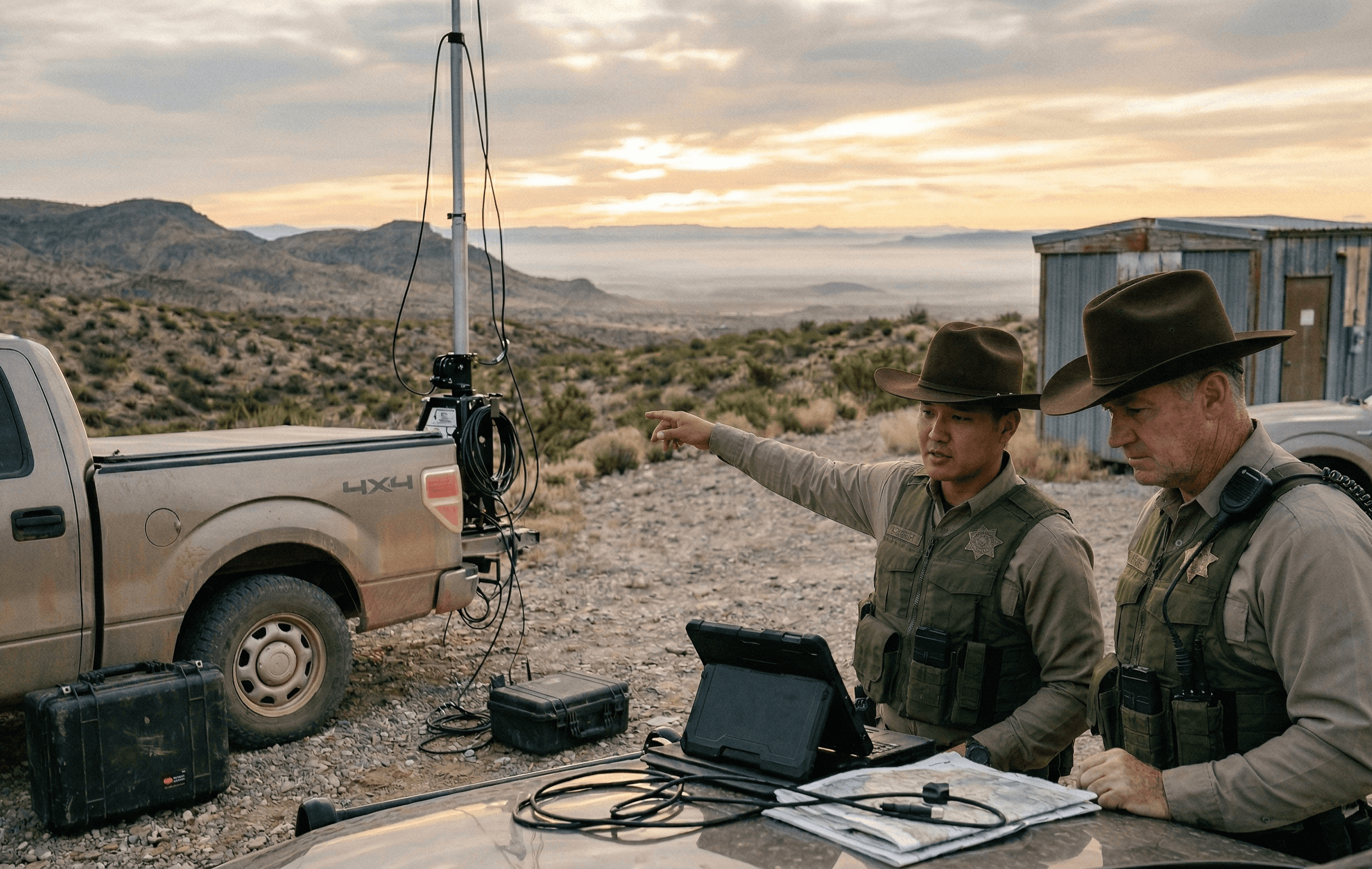 sheriffs confer in rural area with pop up networking