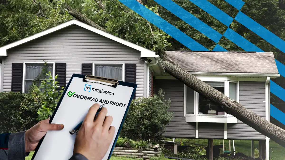 a restorer taking notes of the damage of a house