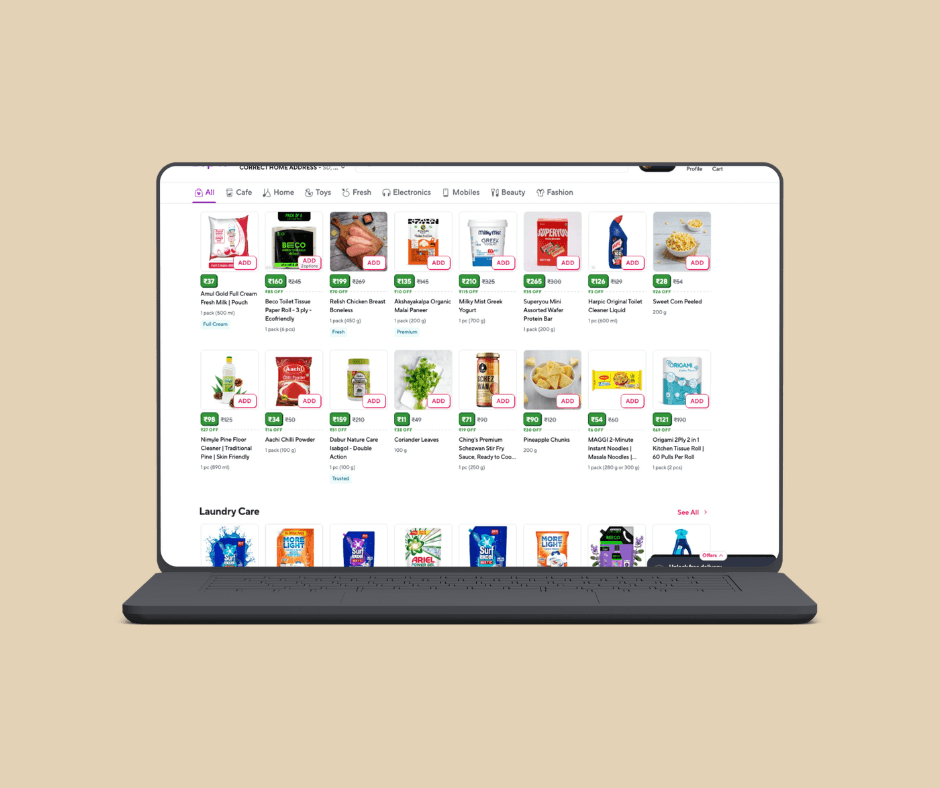 Quick commerce algorithm optimization