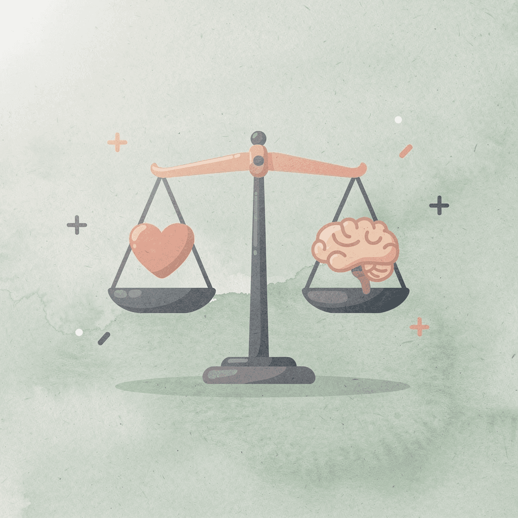 Balance scale icon representing the shared challenge between two competing platforms