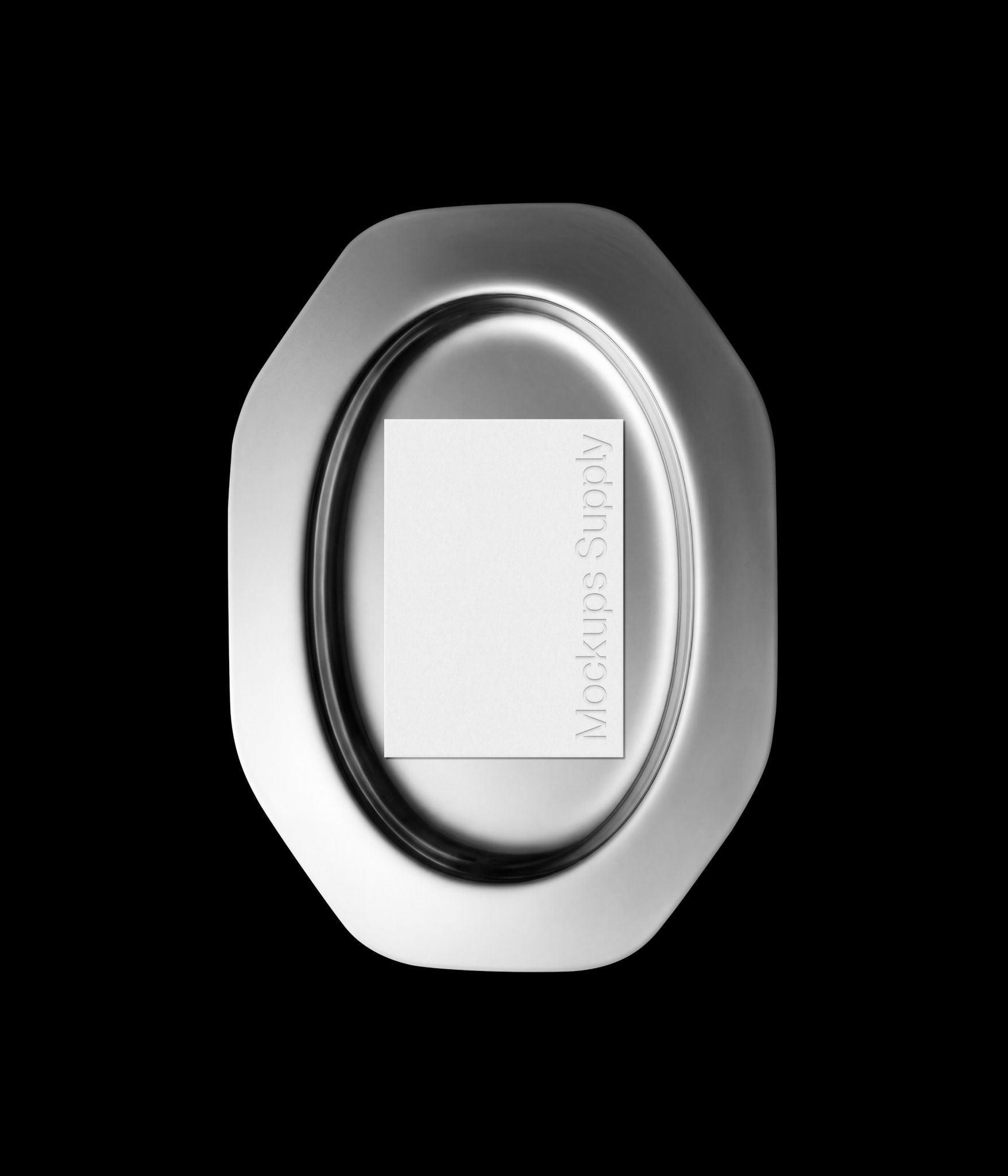 A5 and A4 paper mockup on modern metal plate with debossed logo effect for branding and stationery presentation download on Mockups Supply