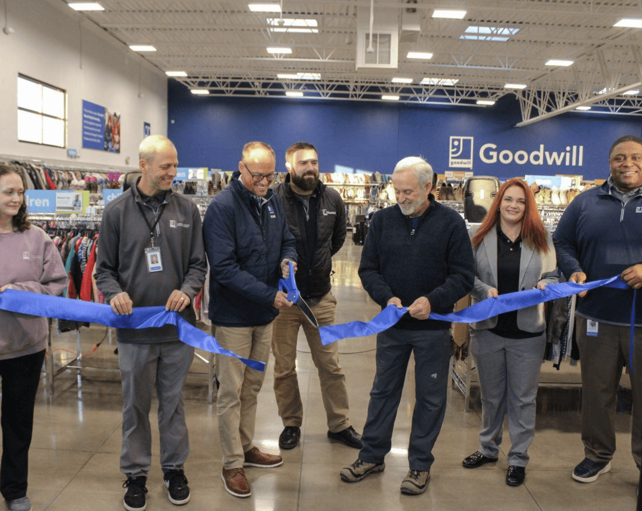 ribbon cutting goodwill opening ceremony zionsville, Indiana
