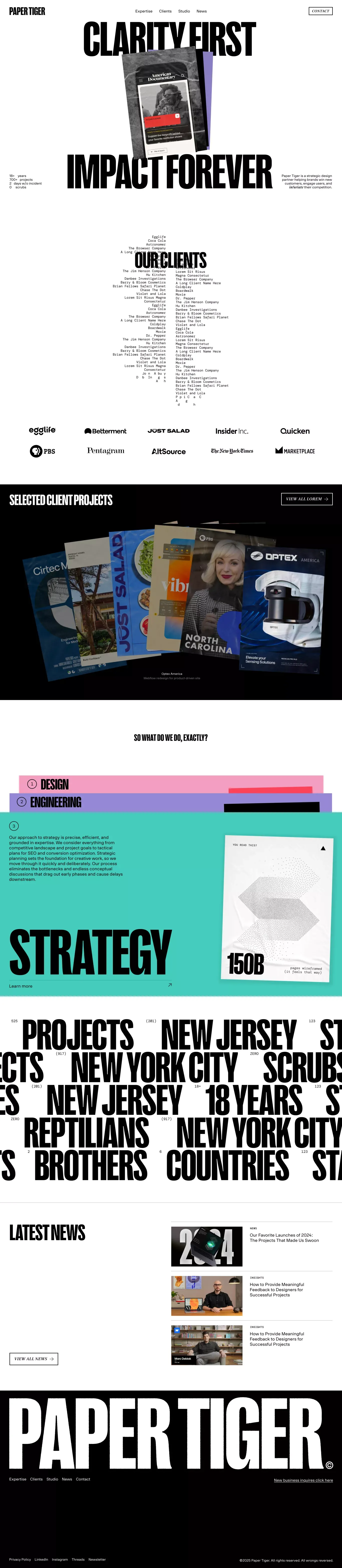 Digital Branding and Websites portfolio page screenshot showcasing Design and Marketing design