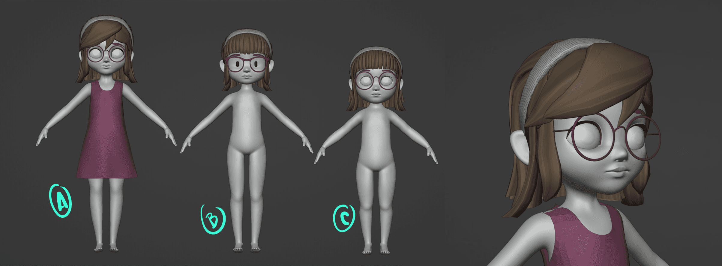Modelado básico de 3D para personaje animado