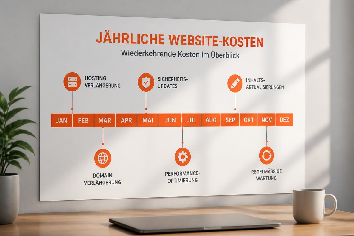Ongoing website expenses timeline