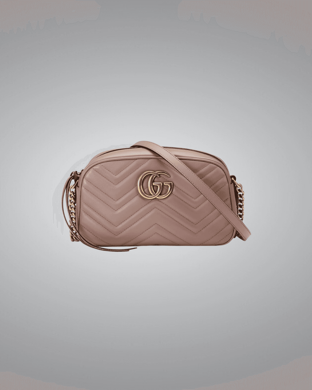 Gucci Marmont Small Matelassé Shoulder Bag in Dusty Pink