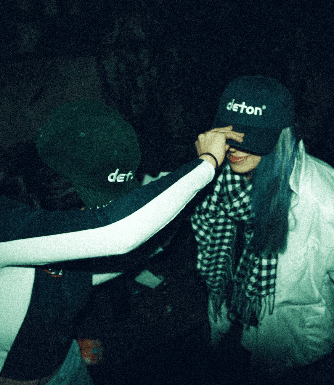 Image of two Girls with deton Cap