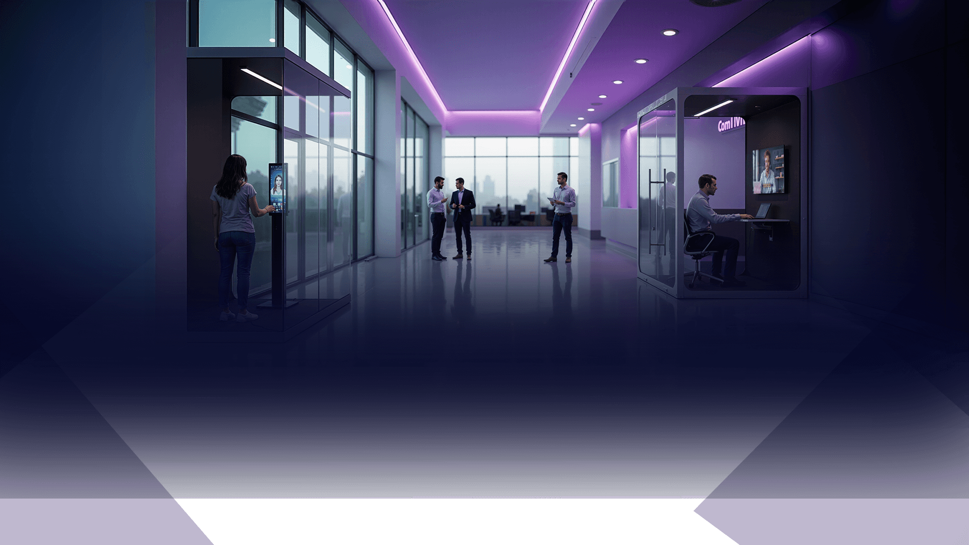 Hero image with abstract blue pattern