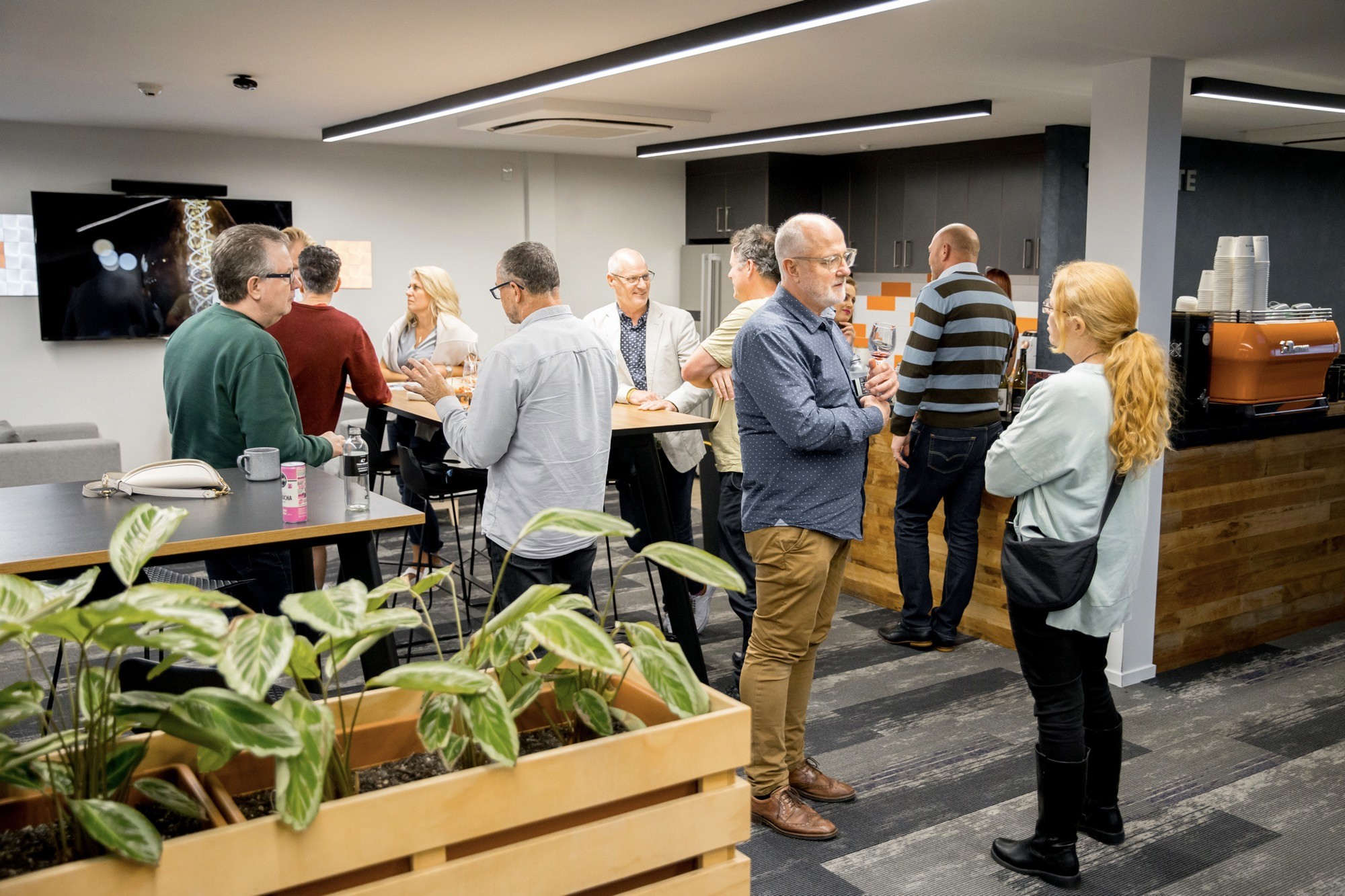 Modern abstract B&W composition