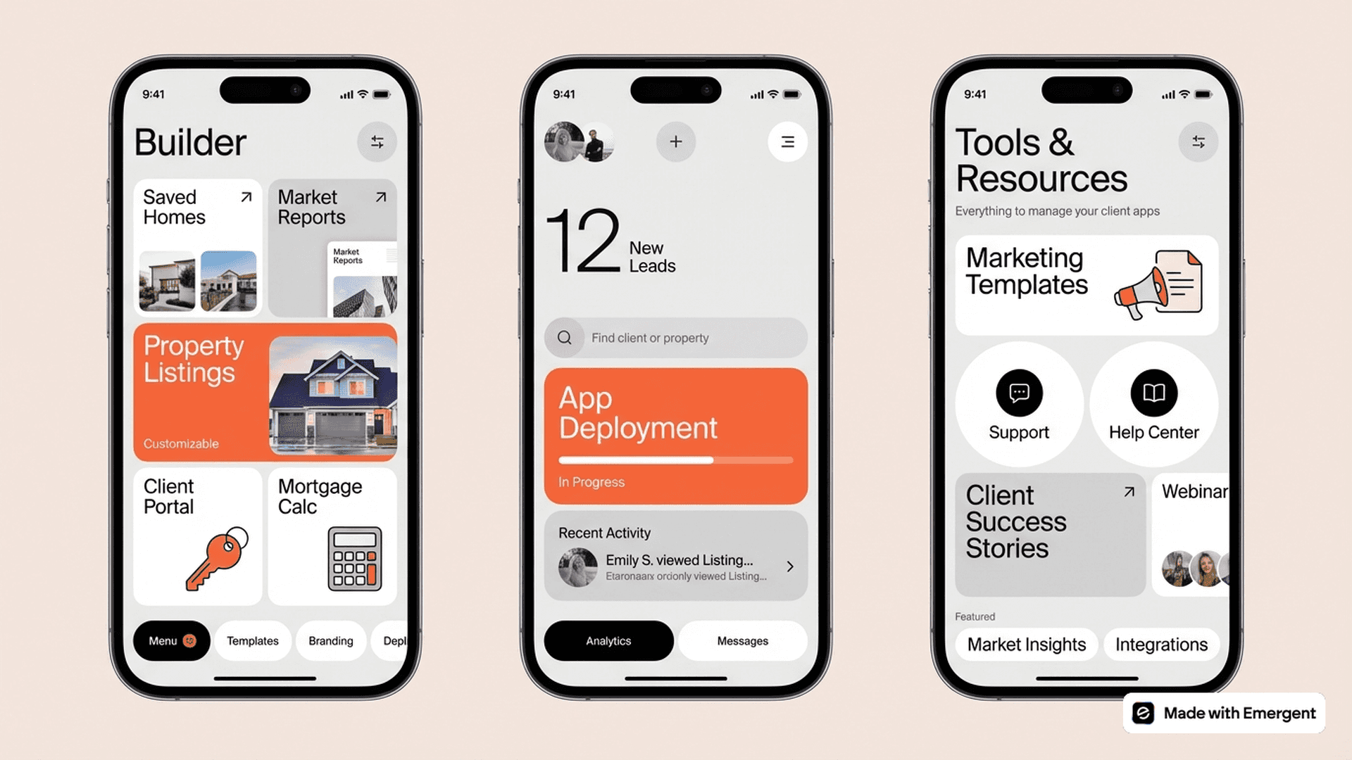 Real Estate Client App Made WIth Emergent