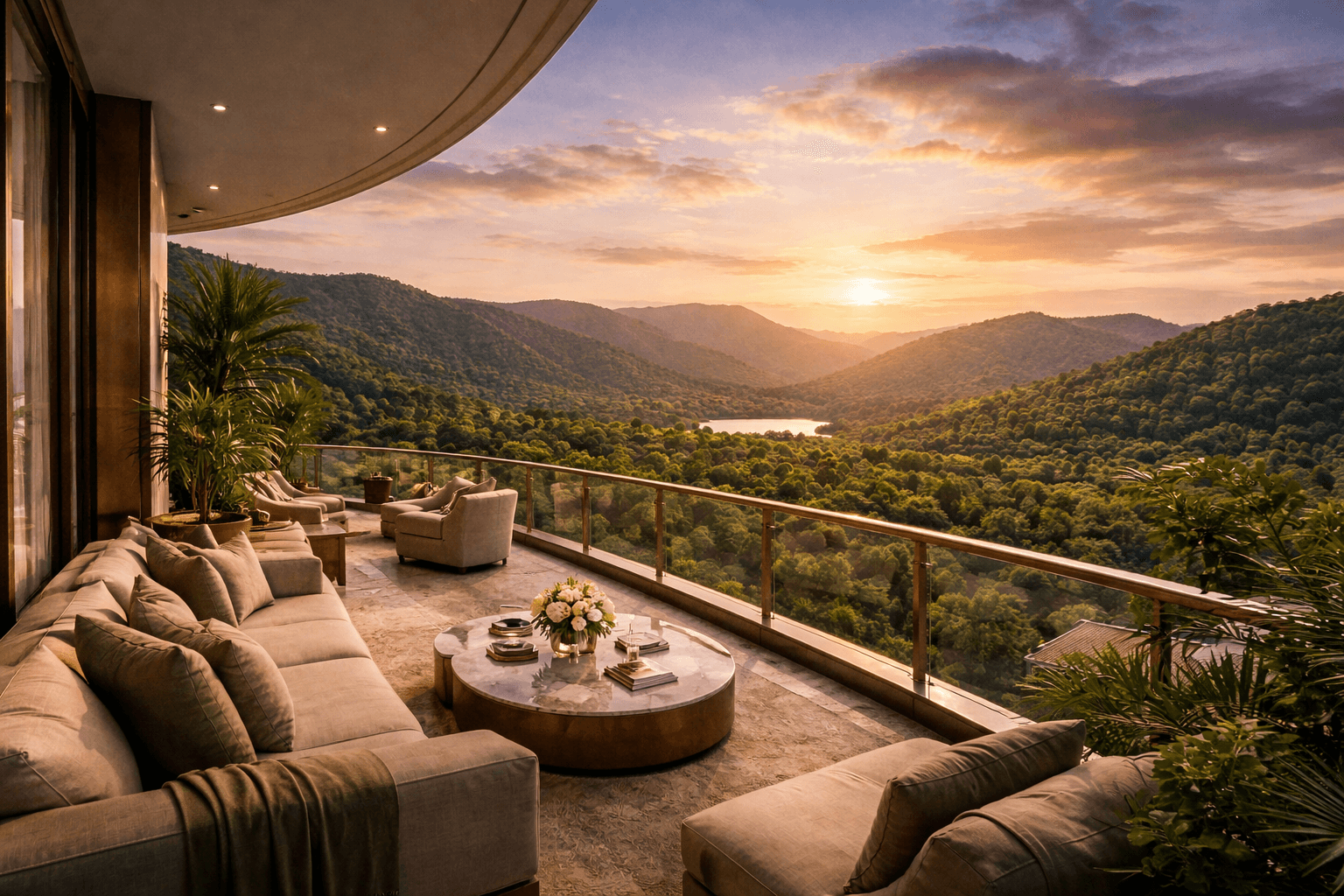 Scenic mountain views of Aravalli foothills near Sector 79 residential plots