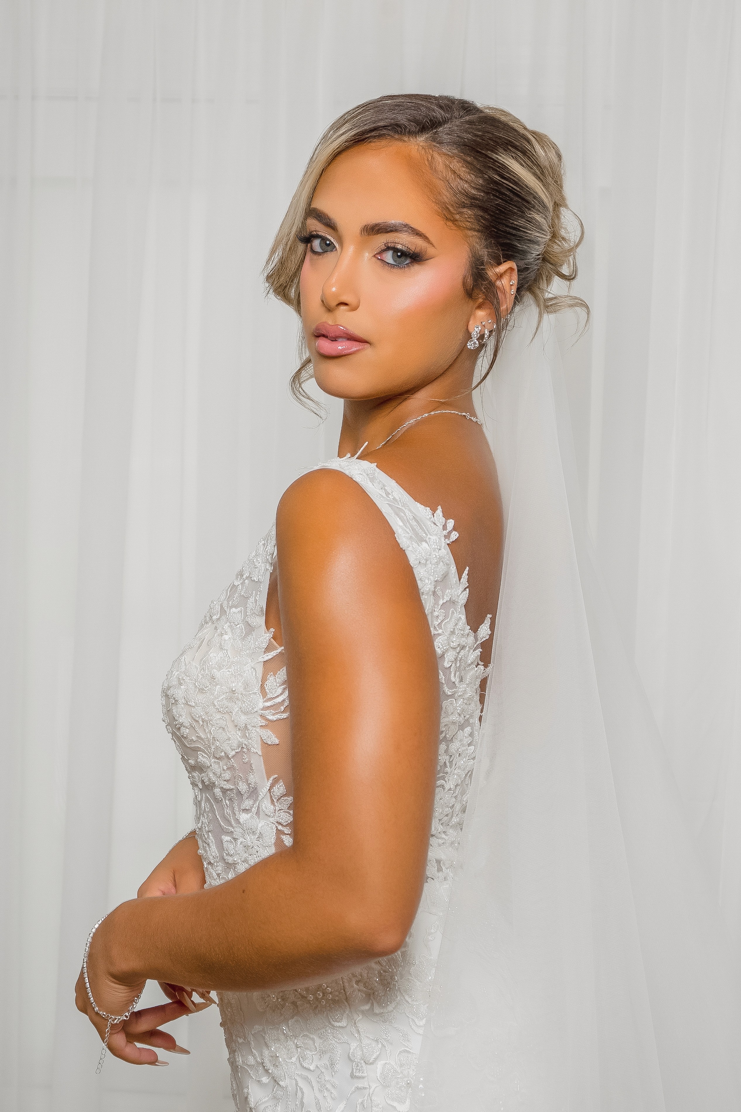 bride posing for photoshoot