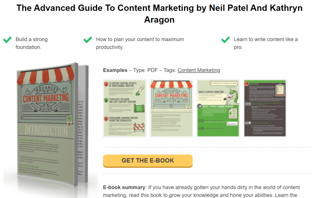 The advanced guide to content marketing by Neil Patel and Kathryn Aragon