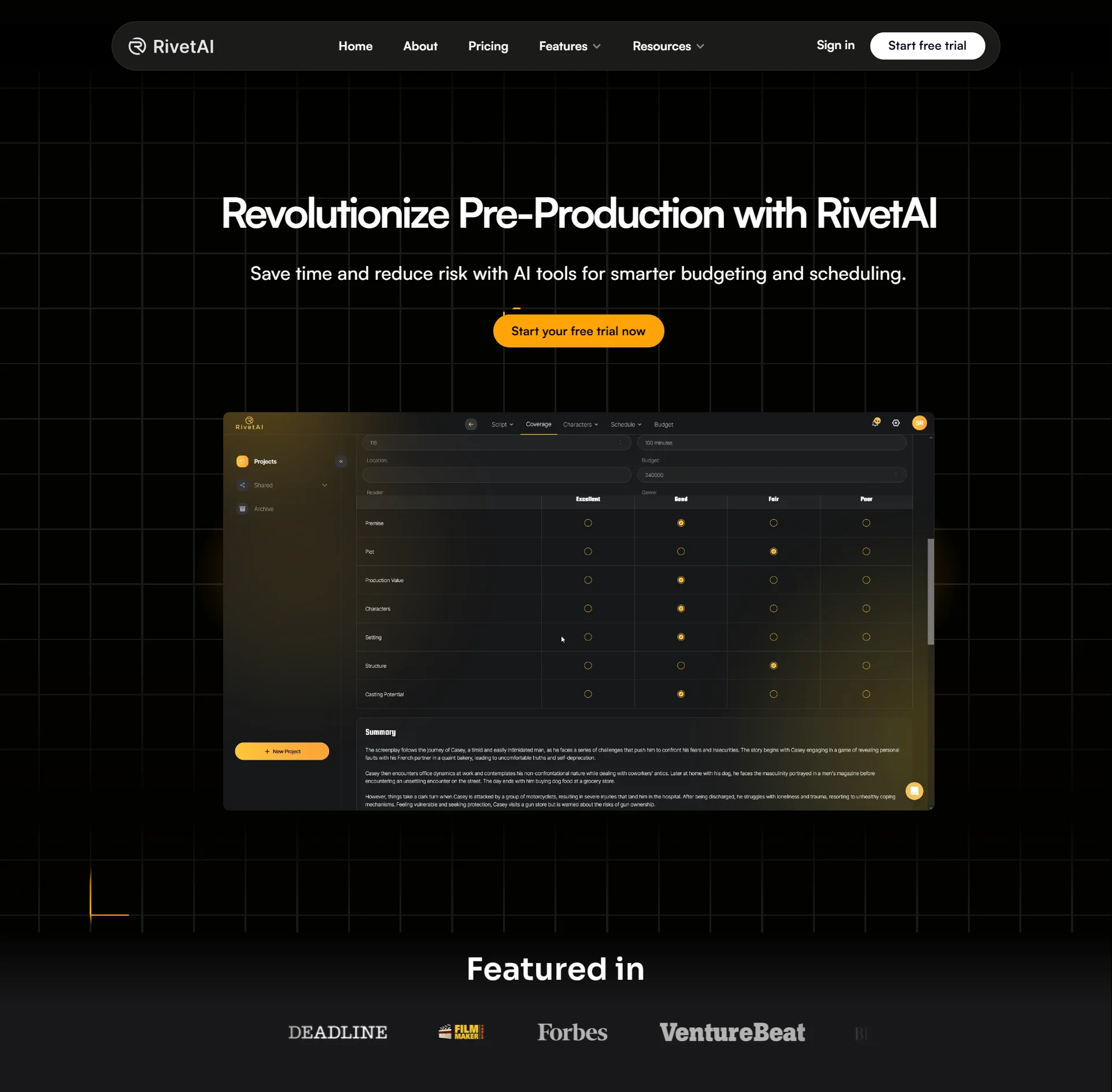 Bare trees in a field of golden grass