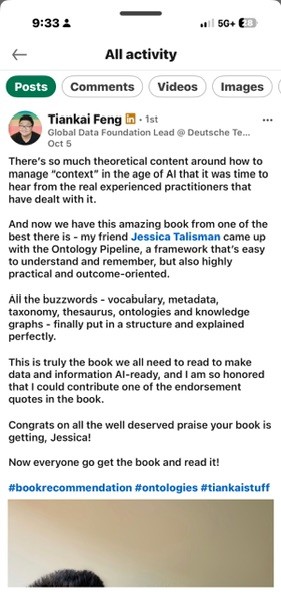 Original LinkedIn post by Tiankai Feng