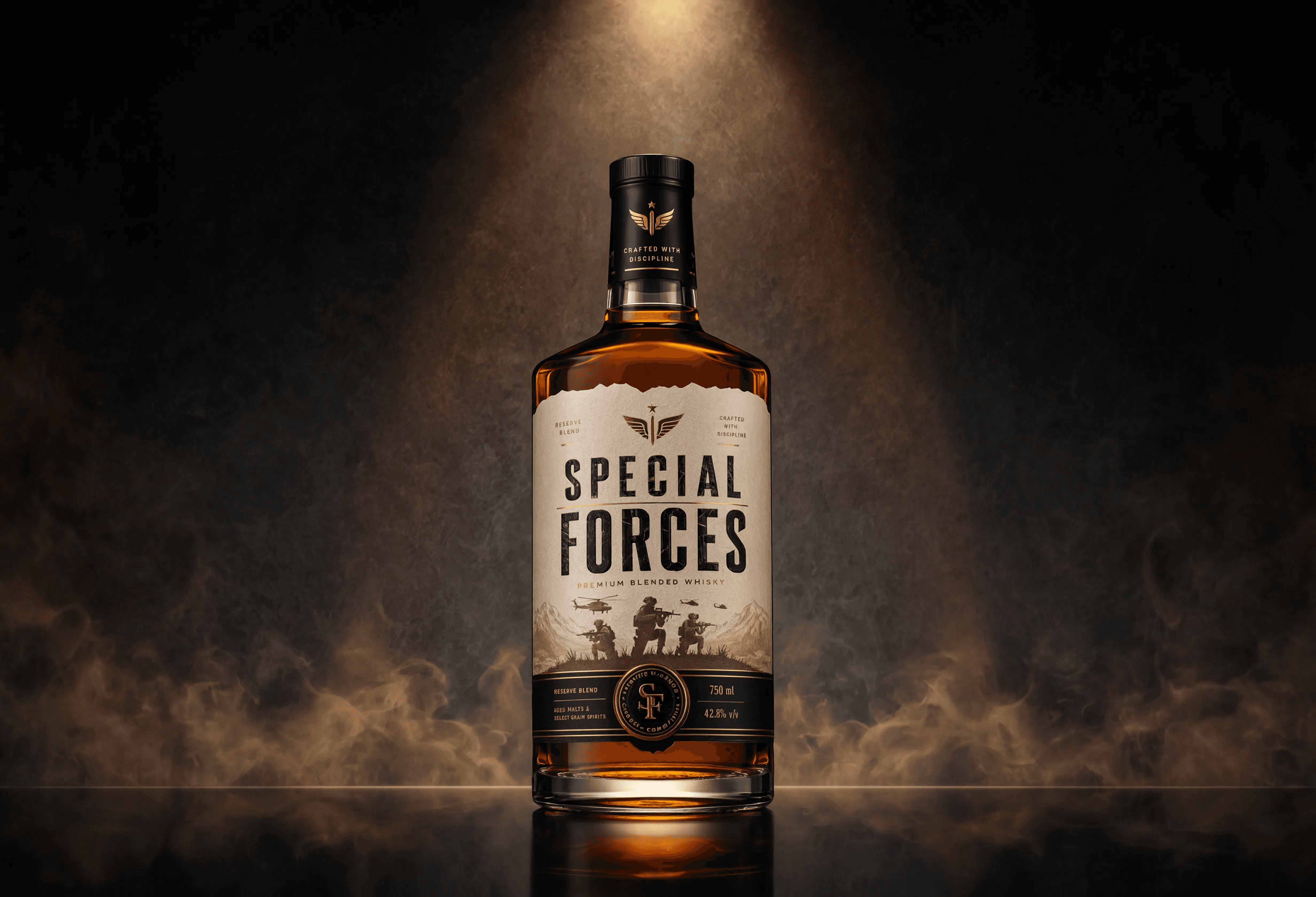 Special Force Whiskey editorial launch campaign