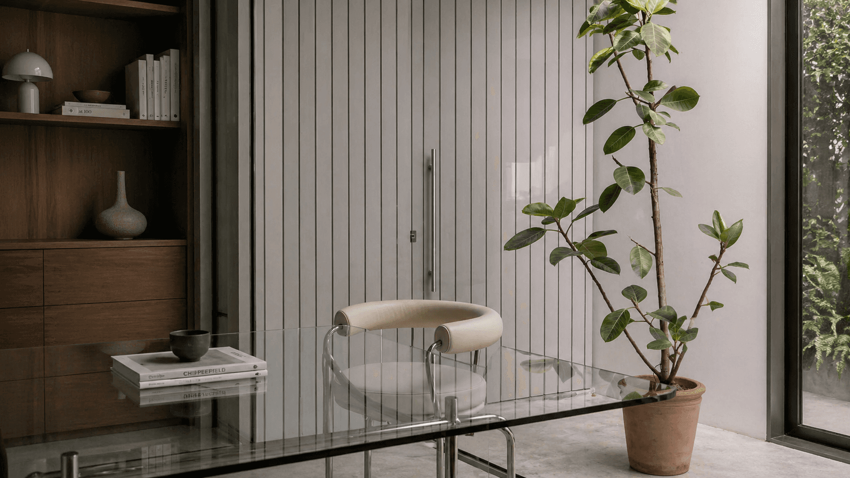 Misty mountains shrouded in fog on a dark day