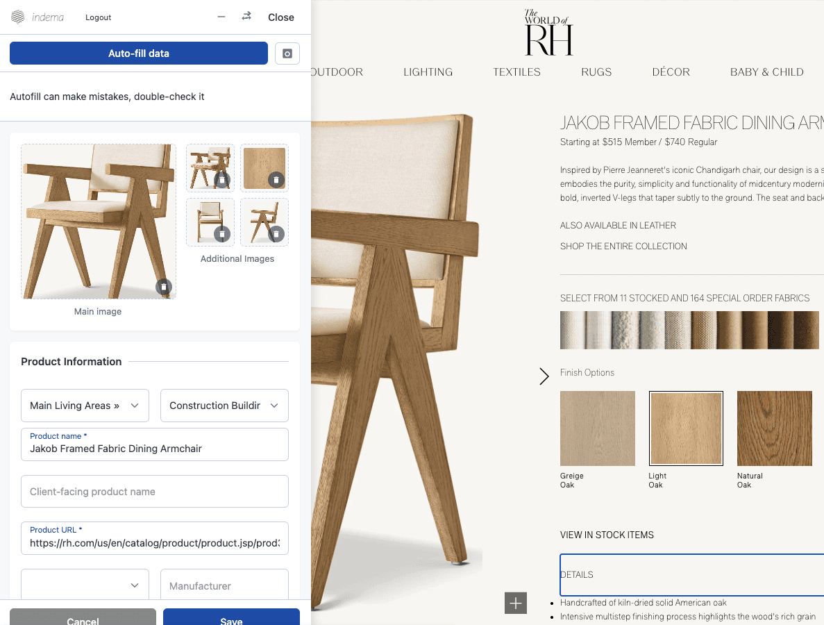 indema platform, for interior design project management