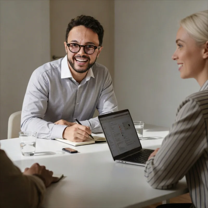Professionals smiling 