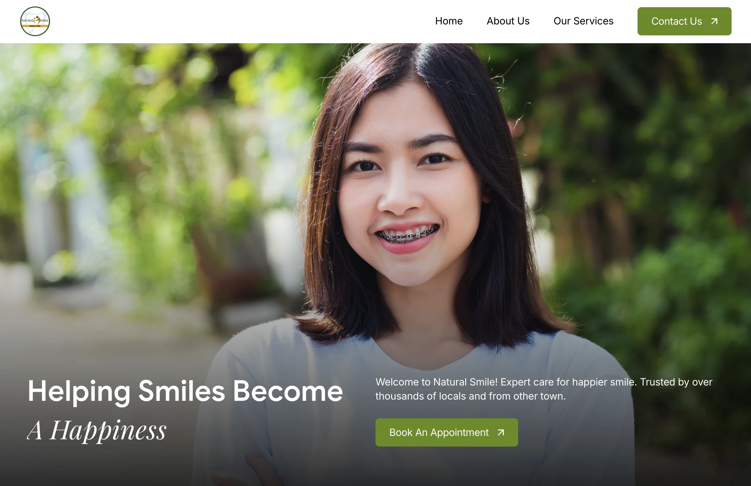 Natural Smile dental clinic website preview