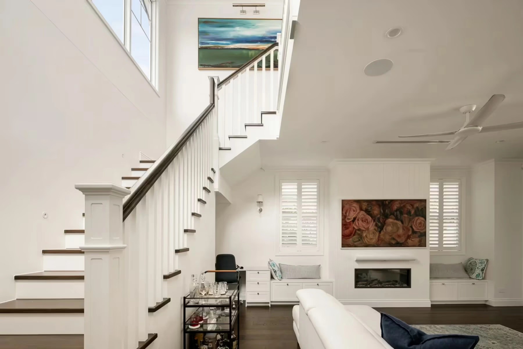 Staircase connecting the original Queenslander to the new level built underneath
